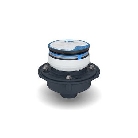 Zurn ABS, Strainer: Square, Floor Drain with Clamping Collar EZ1-PV3-S6-SS